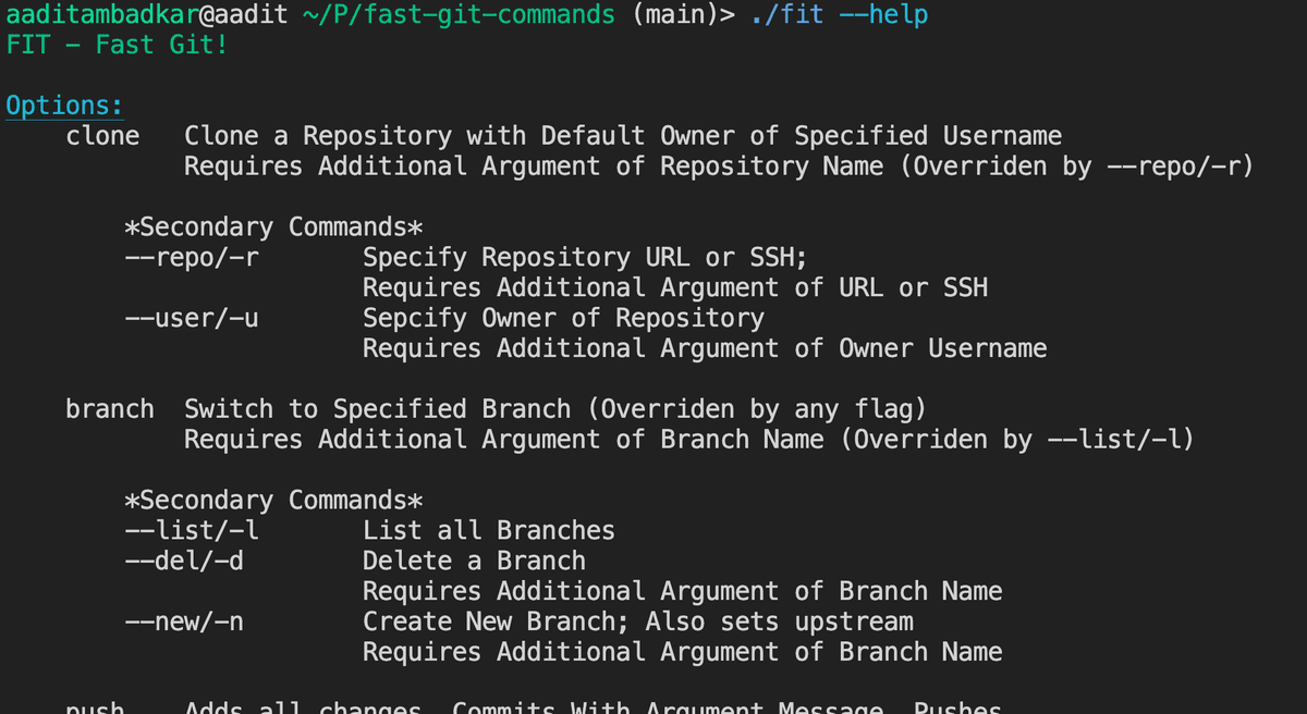 Fast Git Commands (FIT)