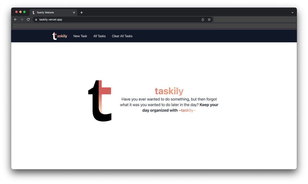 Taskily Website