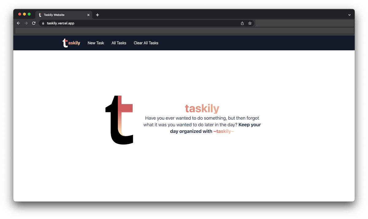 Taskily Website